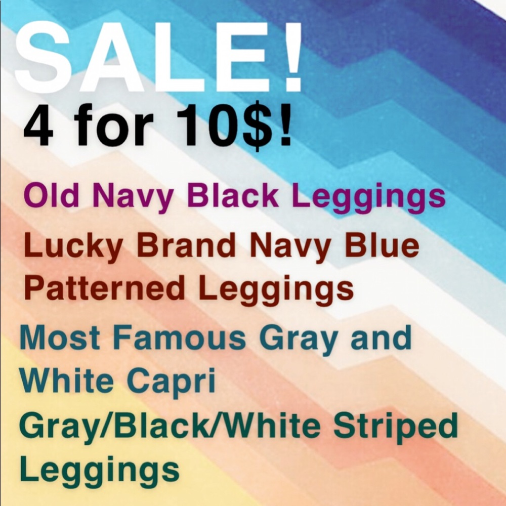 SALE!!! Bundle Set of Leggings for 10$!